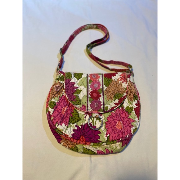Vera Bradley Handbags - Vera Bradley Floral Quilted‎ Crossbody Bag Purse Pink Purple Green